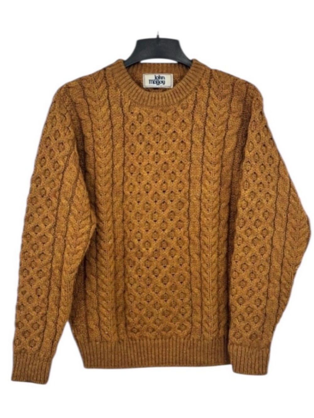 Vintage John Molloy Pure Virgin Wool Fisherman Knit Sweater Size Medium